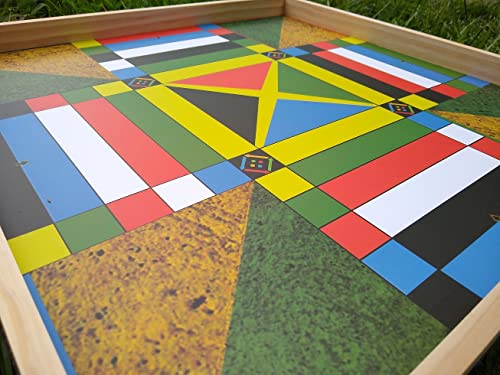 Jamaican Ludo Flag Edition juego de mesa 24in x 24in miniatura 6