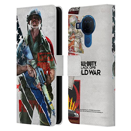 Head Case Designs Officially Licensed Activision Call of Duty Black Ops Cold War Special Edition Key Art Leather Book Wallet Case Cover Compatible with Nokia 5.4