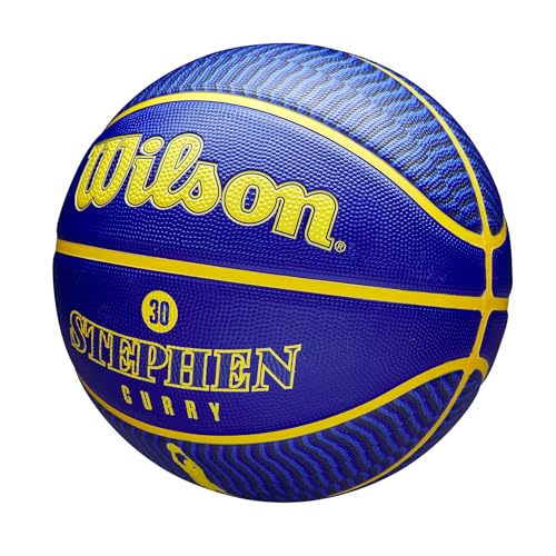 Wilson Balón de baloncesto Wilson, Icono de jugador de la NBA, Steph Curry, Golden State Warriors, Exterior e Interior