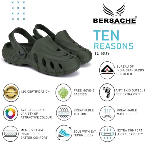 Image of BERSACHE Extra Soft Classic Casual with Regular wear with Ultra Soft & Flexibility Technology Clog for Men's