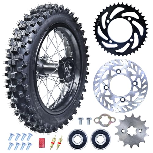 RUIQIMOTO 3.00-12 80/100-12 Dirt Bike Rear Rim...