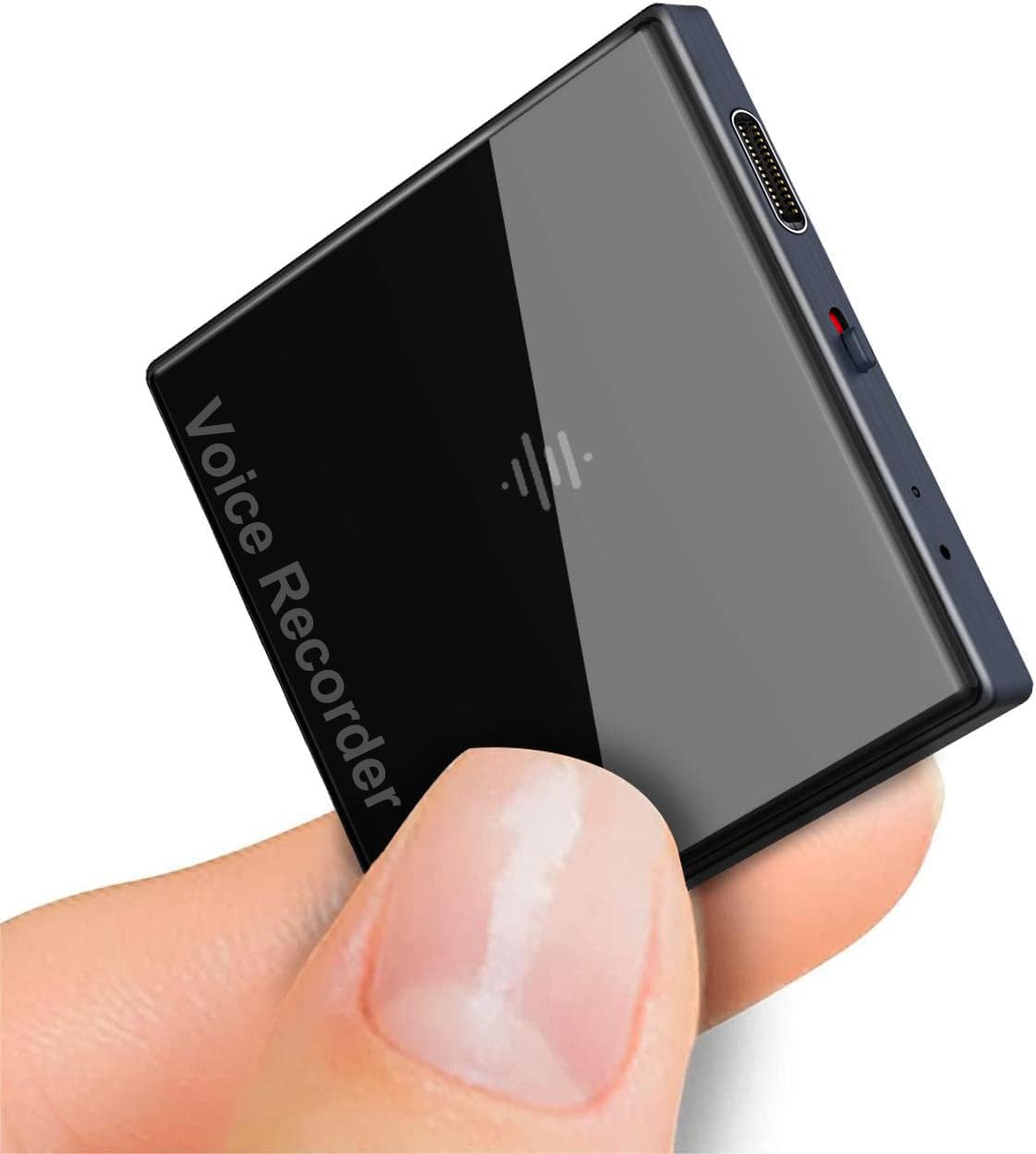 128GB Mini Aufnahmegerät mit Dreifacher Rauschunterdrückung Voice Recorder, HD 3072 Kbps Magnetic Aufnahmegerät, USB Wiederaufladbar mit Wiedergabe Diktiergerät Mini