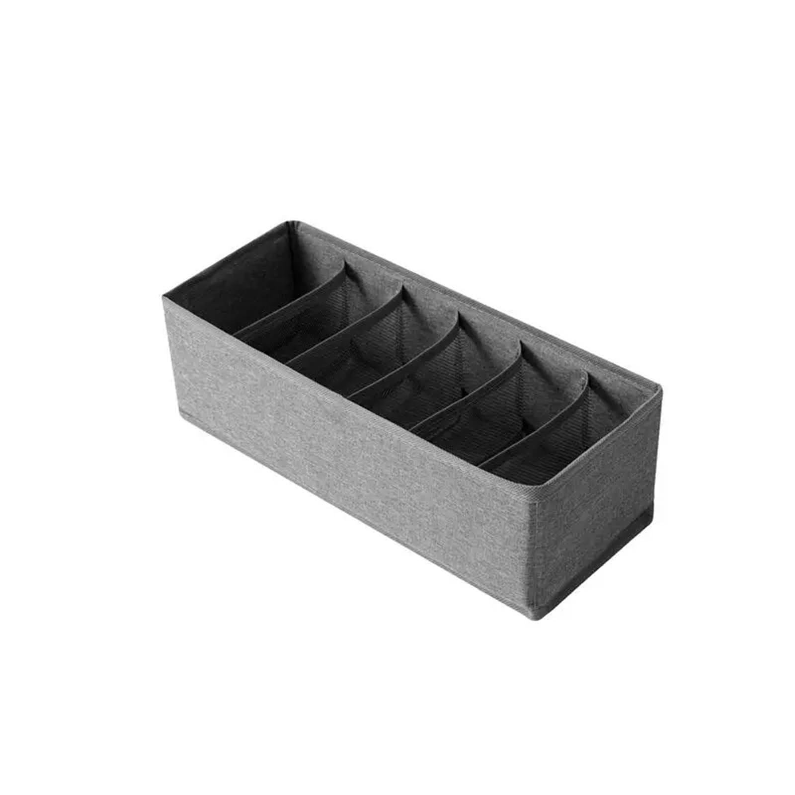 YDYAENIO Underwear Drawer Organiser Underwear Storage Box Foldable Socks Organizer underwear organiser boxes for wardrobes(1pcs 6 grid)