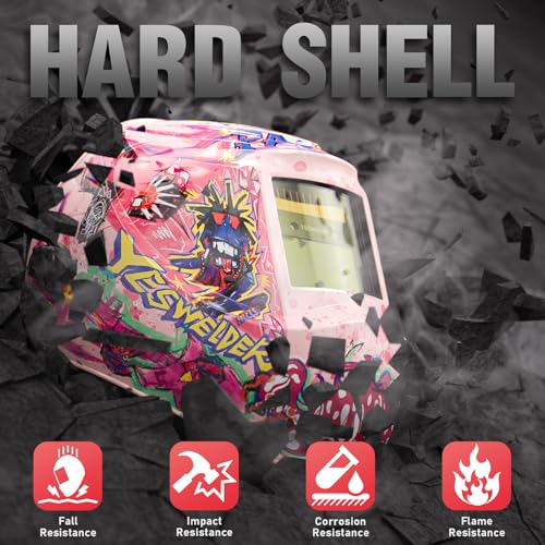 Image of YESWELDER Auto Darkening Welding Helmet, Blue Light Blocking, 1 /1 /1 /1 True Color Solar Powered Welding Hood with 2 Arc Sensors, Wide Shade 3.5 /9-13 Welder Mask for TIG MIG ARC and Grind