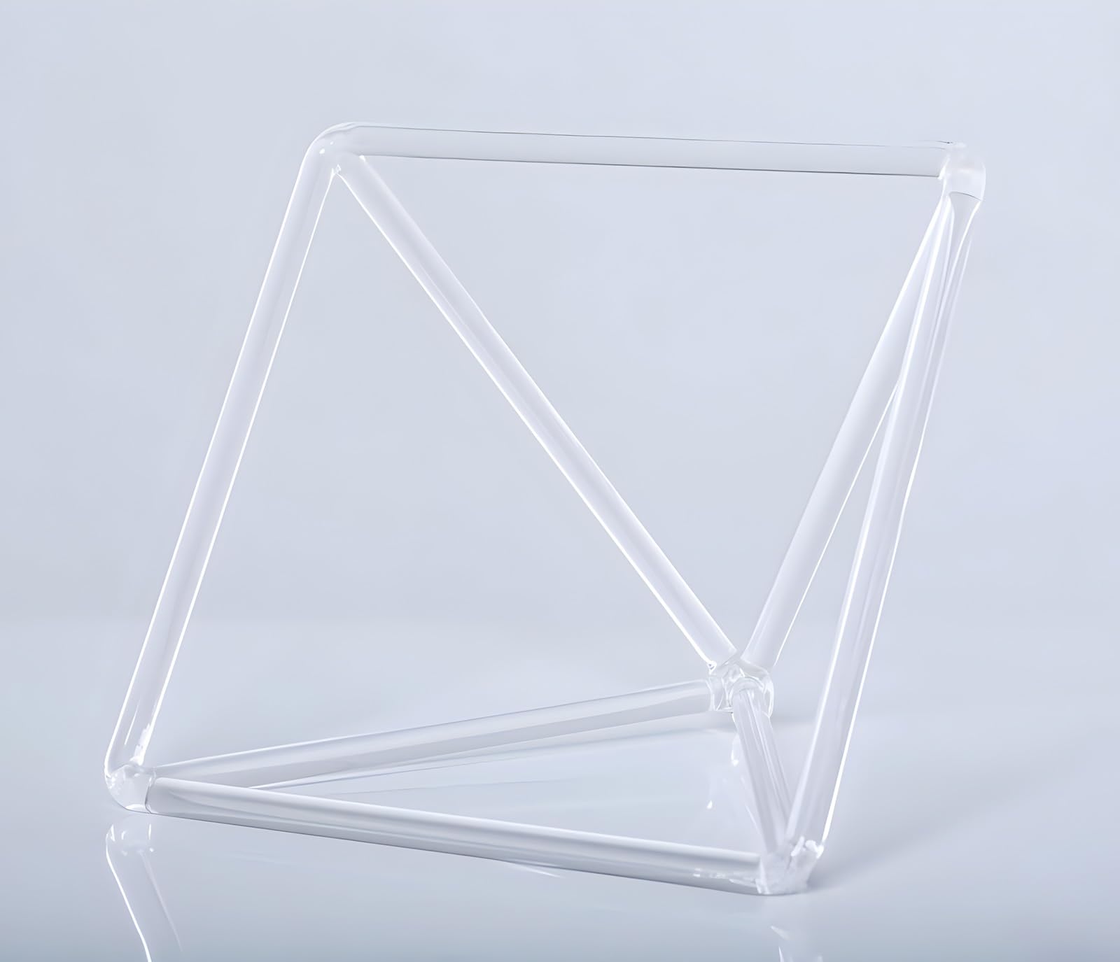 Piramide Sonora di Cristallo, Piramide Sonora di Quarzo Trasparente, Strumento Musicale Curativo per La Guarigione Sonora, Accessori per La Meditazione,4 inch
