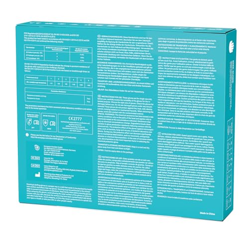 Foto von EUROPAPA® 200x Einweghandschuhe Nitrilhandschuhe puderfrei Untersuchungshandschuhe EN455 EN374 latexfrei Einmalhandschuhe Handschuhe in Gr. S, M, L & XL verfügbar (M, Schwarz)