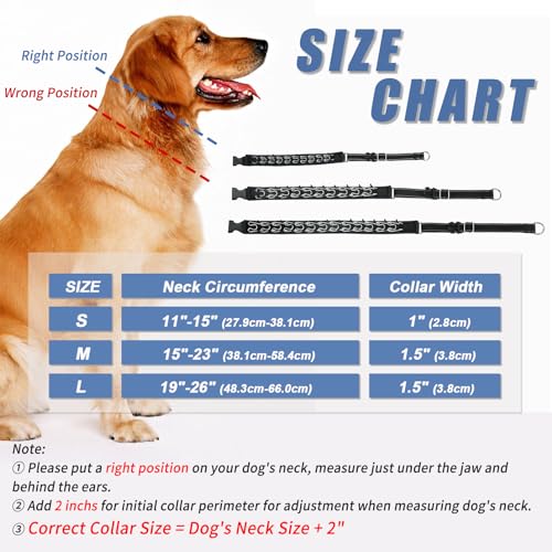 Image of Martingale No Pull Dog Collar - Heavy Duty Nylon with Buckle, Adjustable Anti Pull Reflective Slip Collar for Large Medium Small Dog Training Walking L Black