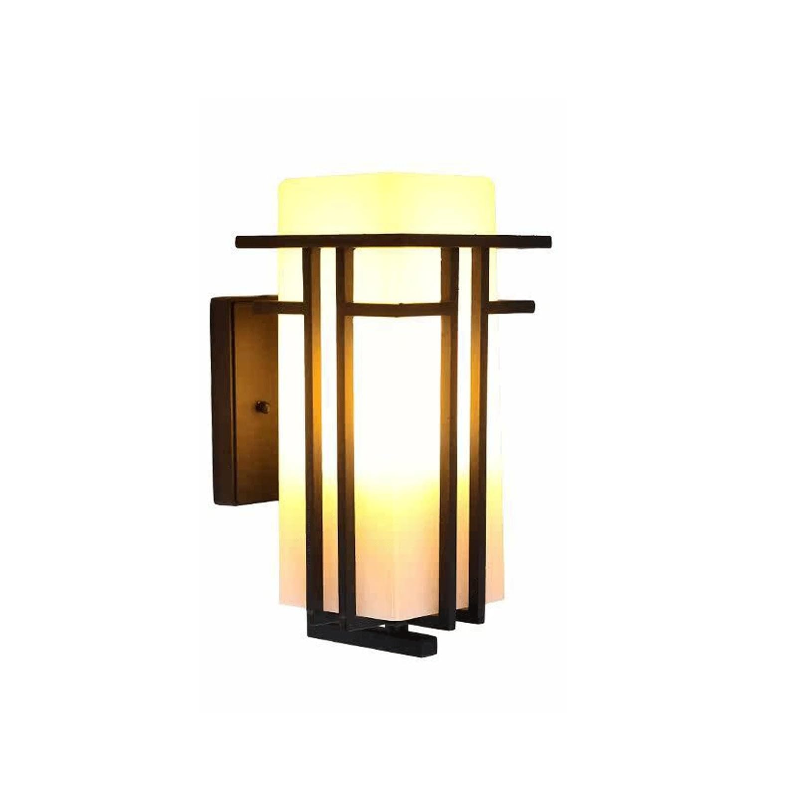 OZBMA Outdoor Wall Light, Black Aluminum Lamp with PC Shade, Exterior Sconce, Waterproof Lantern for Porch, Patio, Garden, Yard, Garage, Entryway, Villa, Facade Cottage(Small) (size_name Small)