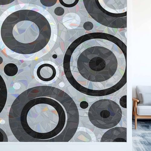 Vinilo para ventana decorativo vidrio gris 17.7x39.3 pulg miniatura 3