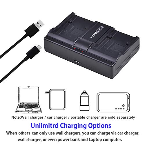 Powertrust 2-Pack 3.7V Ia-Bp105R Replacement Camcorder Batteries And Dual Fast Charger For Samsung Hmx-F80, Hmx-F80Bn, Hmx-F80Sn, Hmx-F90, Hmx-F90Bn, Hmx-F90Wn, Hmx-F800, Hmx-F900, Hmx-F900Wn #TOP3