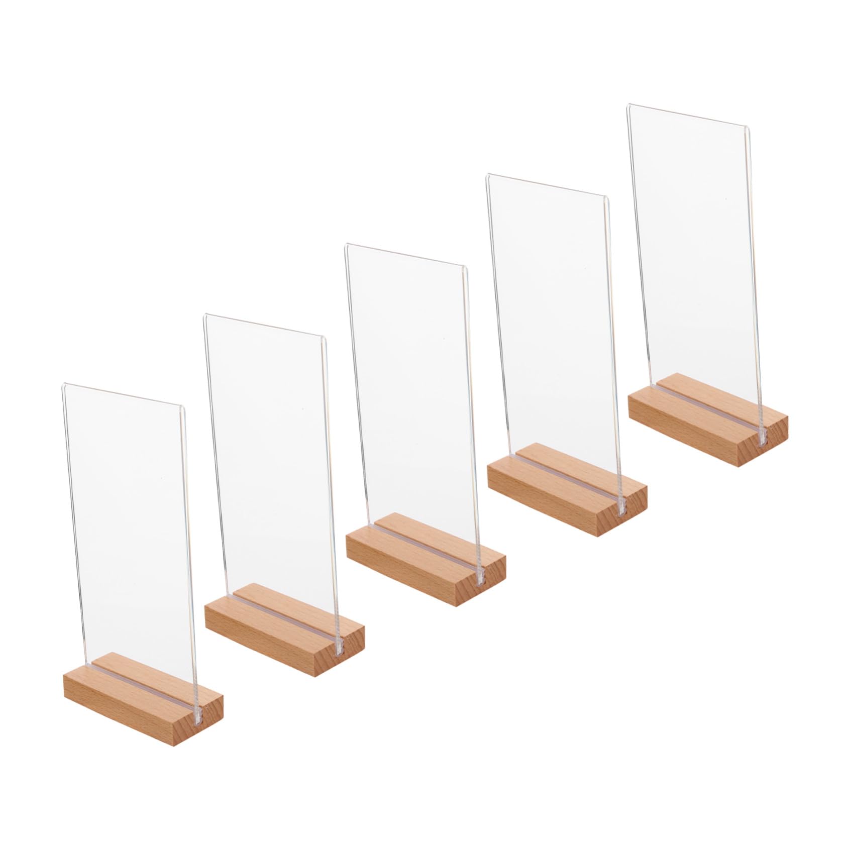 Présentoir acrylique vertical 5 pièces MAGICLULU porte-menu transparent pour table de restaurant