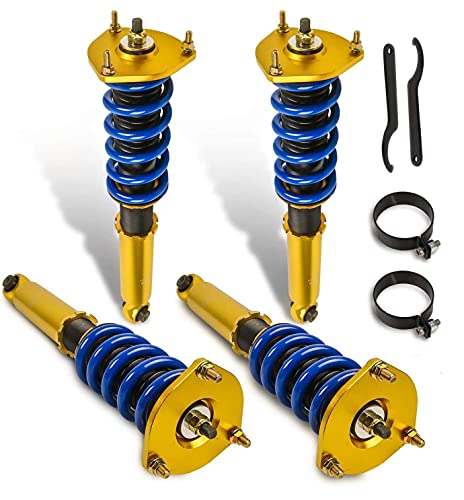 MOSTPLUS Coilover Compatible with 1986-1992 Toyota Supra Hatchback 3.0L MK3 MA70 GA70 JZA70 Adjustable Height Suspensions Lowering Struts Kits (Set of 4)