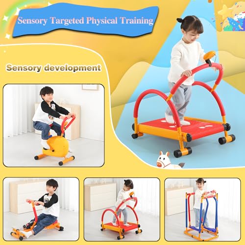 Image of Kids Treadmill for Fitness, Self-Propelled Toddler Treadmill with LED Monitor & Handlebar, Exercise Equipment for Ages 3-12, Safe & Fun Home Workout