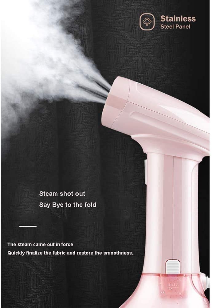 Défroisseur à vapeur portable pour la maison et les voyages Défroisseur à vapeur pour tous les tissus Chauffage rapide Puissant Défroisseur à vapeur pour vêtements de voyage, réservoir d'eau de 150