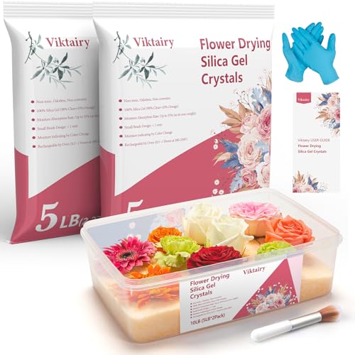Silica Gel Flower Drying Crystals 10LBS, with Airtight Container