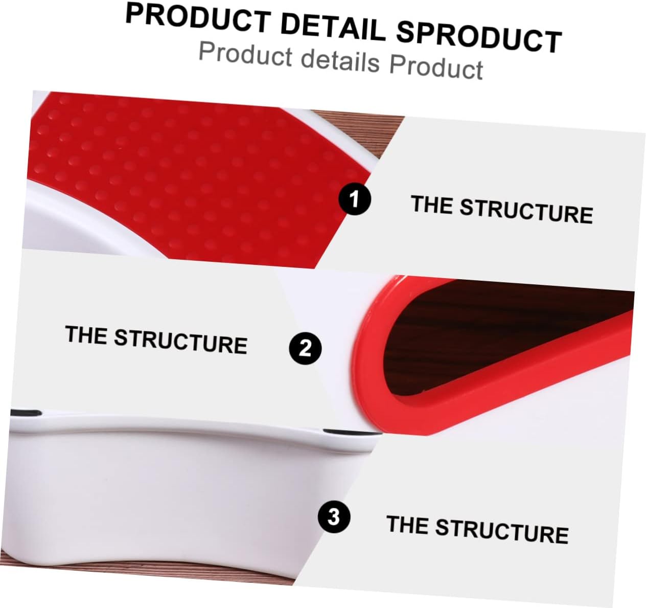 Portable Lightweight Footstool Red Multifunctional Plastic Stool Non Slip Shockproof PP Material Height for Bathroom Sink and Potty Training