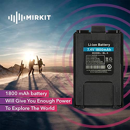 image for MIRKIT Baofeng Battery BL-5 1800mAh Type-C Charging Port Compatible wi
