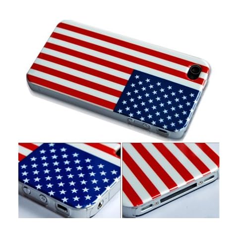 BONAMART American Flag National Flag Hard Case Cover For Apple iPhone 4 AT&T America Cover