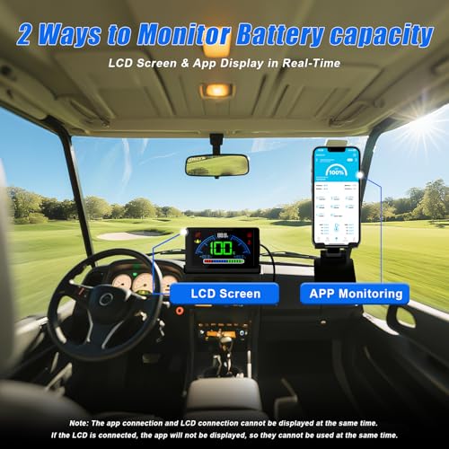 Bluetooth Monitoring LCD Display for Golf Cart Battery