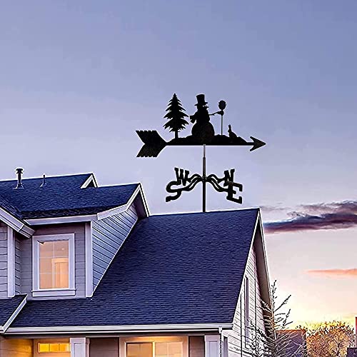 Girouette avec support métal, indicateur direction vent jardin pelouse - 3