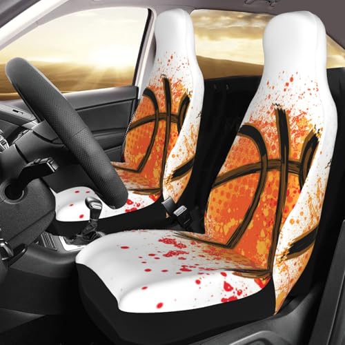 Funda universal para asiento de coche con pintura abstracta naranja para revivir tu pasión 3