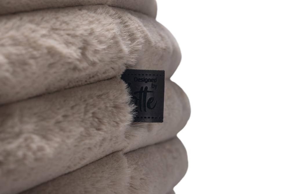 Designed by Lotte Reza, Hundekissen, Rund, Beige, 80x80x20 cm