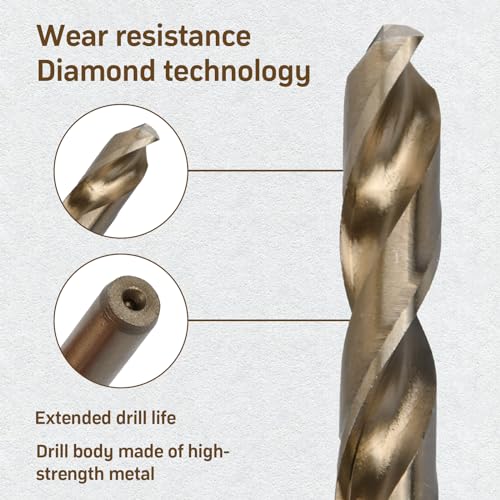 Litinliv 12mm HSS Cobalt Jobber Drill Bit 1 Pcs Twist Drill Bit for Drilling Stainless Steel And Hard Steels/Metals - Image 3