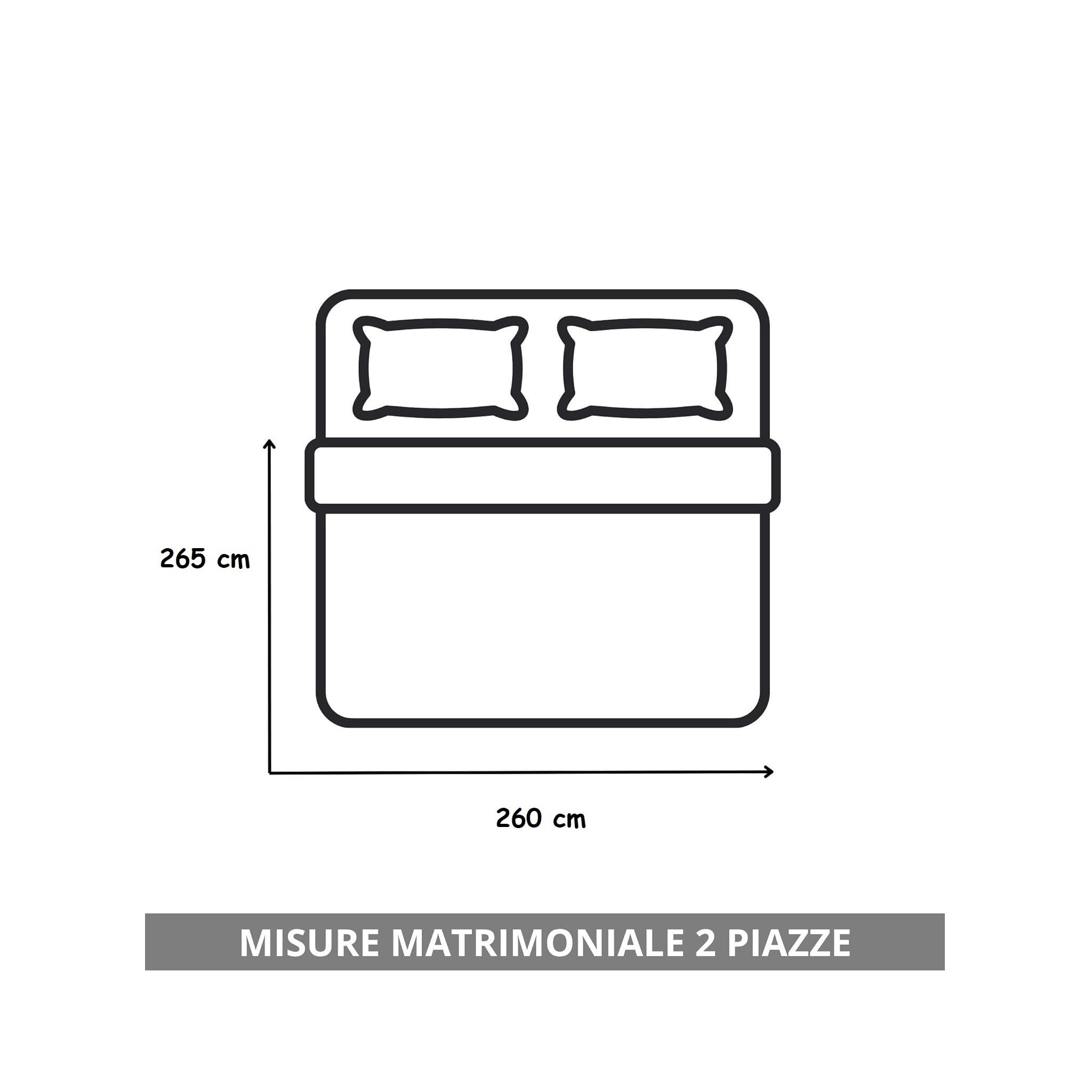Caleffi Trapunta Matrimoniale 1ª Classe Geo Classic 260x265 cm | Invernale Imbottita 300gr/mq | Raso di Cotone 100% | Made in Italy