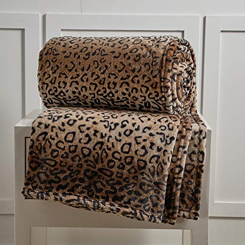 Softan Fleece Leopard Print Throw Blanket For Sofa Sofa Bed Couch Travel Camping Lightweight Super Soft Ultra Luxurious Plush Cheetah Throw Flannel Blankets 50"×60" #TOP6