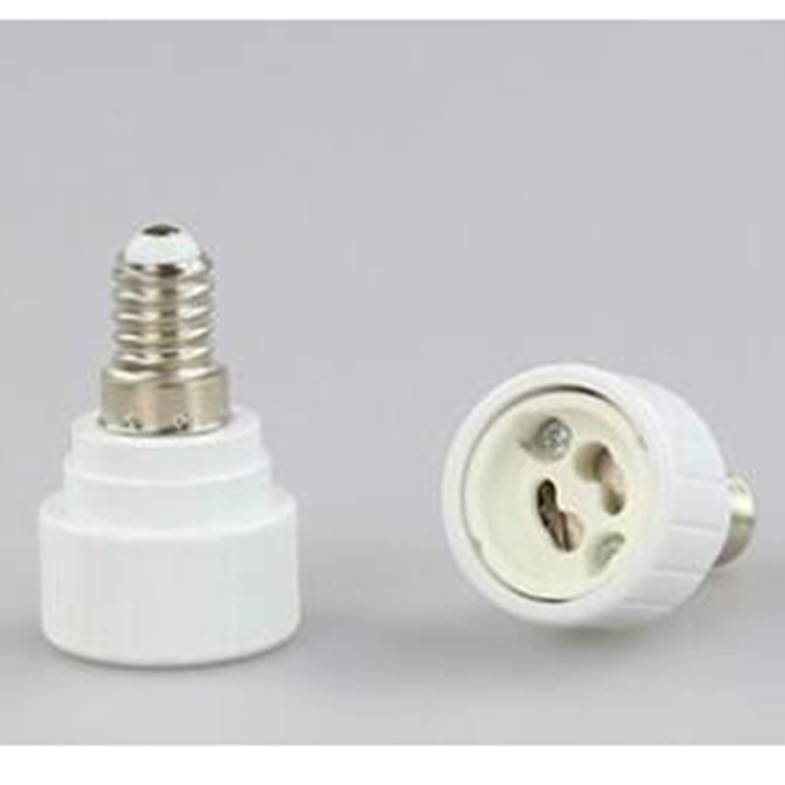 YSJJZRL E14/E27/B22/GU10/G24/E40 Socket Extender Lamp Bulb Socket Extension Lamp Holder Adapter (10 Pcs,E14 to GU10)