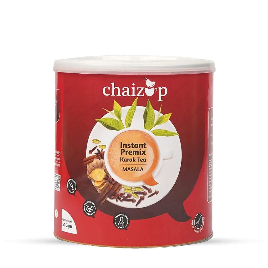 Chaizup Daily 1 Min Instant Masala Tea Premix - 500g Can | Masala Flavours | Approx. 35 Servings | 500g