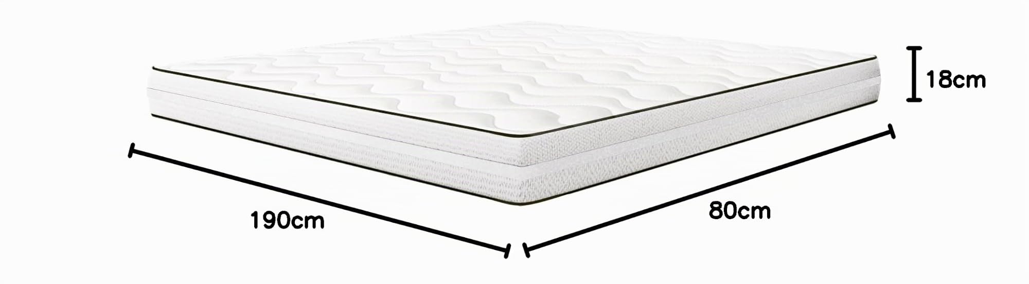Fuze Pro | Materasso Matrimoniale Francese 140 x 200 | Molle Insacchettate e Schiuma Ipoallergenica | Alto 24cm | Ortopedico e Ipoallergenico | Rivestimento Antiacaro e Antibatterico | Made in Italy