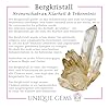 Unique Gems Damen Kettenanhänger echter Bergkristall 8.6 Karat 925 Sterling Silber Silberanhänger Art Nouveau Kristall Juweliers- Qualität #1
