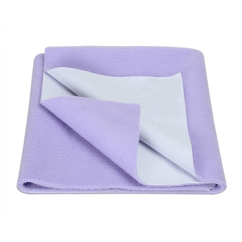 ELEVANTO Baby Anti-Piling Fleece Extra Absorbent Instant Dry Sheet for Baby, Baby Bed Protector, Waterproof Sheet, Small Size 50x70cm, Pack of 1, Purple