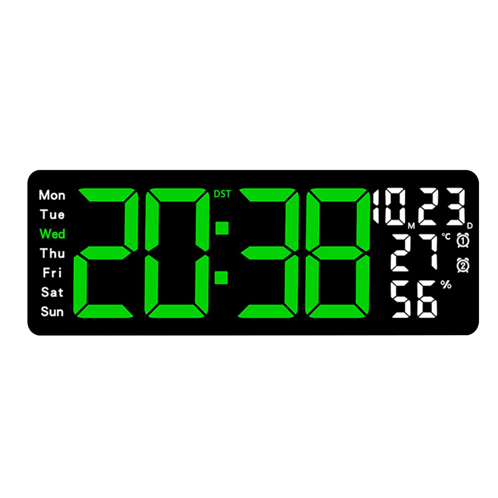 Horloge murale LED élégante et technologique avec capteurs automatiques de lumière