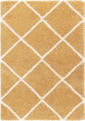 Image of Carpet for Hallway, Kitchen, and Modern Interiors, Cozy Shag Runner for Living Room, Entryway & Office Decor Size 1.5x4 feet Gold B
