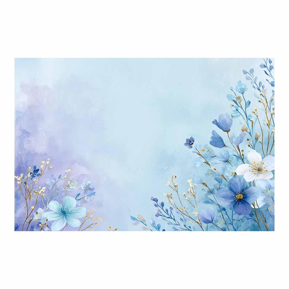 Xeniou Multicolor Flower Canvas Wall Art Soft Blue Wildflower Art Canvas Wall Art, For Bedroom Office Home Decorations(Multicolor)-80X120cm Unframed