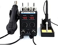 Vista 3 de 8586D 110V Solder Station, 2 in 1 LCD Dual Digital Display SMD Hot Air Gun Rework Station and Soldering Iron,750W