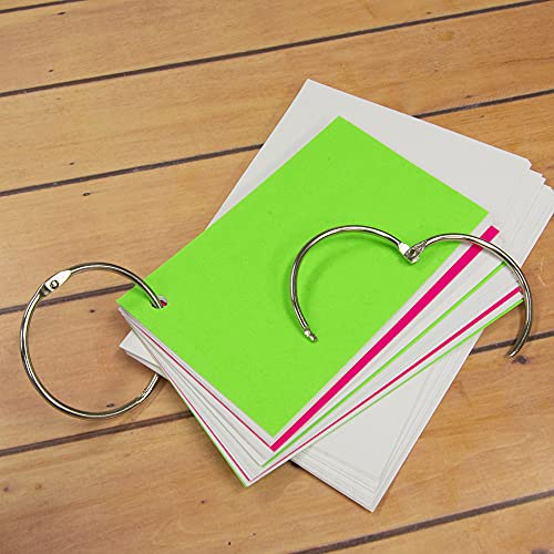 Bazic Loose Leaf Binder Ring 2", Book Rings Binder Rings, Nickel Plated Steel Metal Ring For Flash Cards, Index Card, Keychain (6/Pack), 1-Pack #TOP6