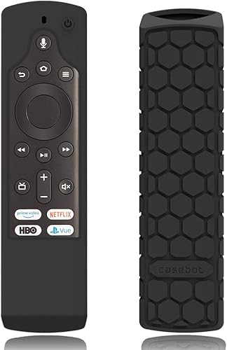 CaseBot Funda de silicona para control remoto de voz Tienda Insignia Smart HD Fire TV (2019), serie Honey Comb antideslizante, a prueba de golpes,