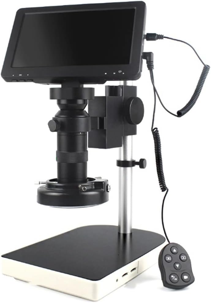 Microscope Accessories Kit 7" LCD Digital Microscope USB Video Microscope 130X Lens Microscope Camera Microscope Slides (Color : DM11)