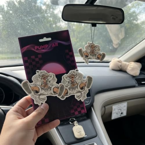 Image of PumpCar 2 pieces gear 5 luffy hanging Japanese anime vanilla-scented One Piece car air freshener Cool anime hanging air fresheners for rearview mirror Car Interior Accessories Household Gifts Pirate