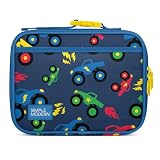 Simple Modern Kids Lunch Box for School | Reusable Insulated Lunch Bag for Toddler, Girl, and Boy | Meal Containers with Exterior & Interior Pockets | Hadley Collection | Monster Truck Rally