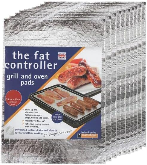 2 X 10 FAT CONTROLLERS. FAT TRAPPER COOKING PADS. GRILL & OVEN. ABSORBS FAT