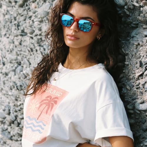 Image of SIPHEW Polarized Sunglasses for Women & Men - UV400 Mirrored Eyewear | Designer Unisex Fashion Sun Glasses w /Medium Fit,Suitable for Any Face Shape,Beach,Everyday Wear