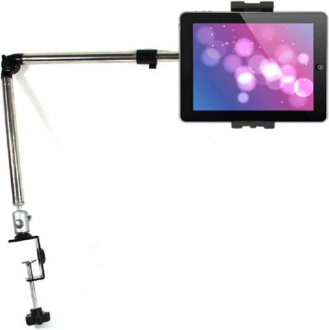 Adjustable 360 Rotating Lazy Bed Tablet Desk Mount Stand Holder Mounting Clamp for iPad Air 2 3 Samsung, iPhone, Samsung Galaxy Tab etc. (41 inch Stainless Steel Long Arm)