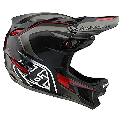 Troy Lee Designs Adult|Downhill|Mountain Bike|Bmx|Full Face D4 Carbon Helmet Exile W/Mips (Gray, Sm) #TOP5