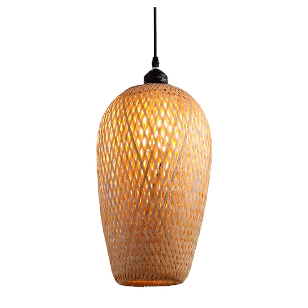 Lampe à suspension tissée en bambou haut de gamme pour luminaire moderne