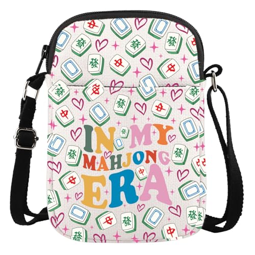 Gzrlyf Mahjong Crossbody Bag Mahjong Player Gift Mahjong Lover Gift For Women Fan Gambling Purse Wallet Travel Bag