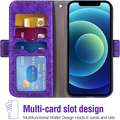 Coque iPhone 14 Pro Max antichoc en TPU souple violet avec rangement - 5